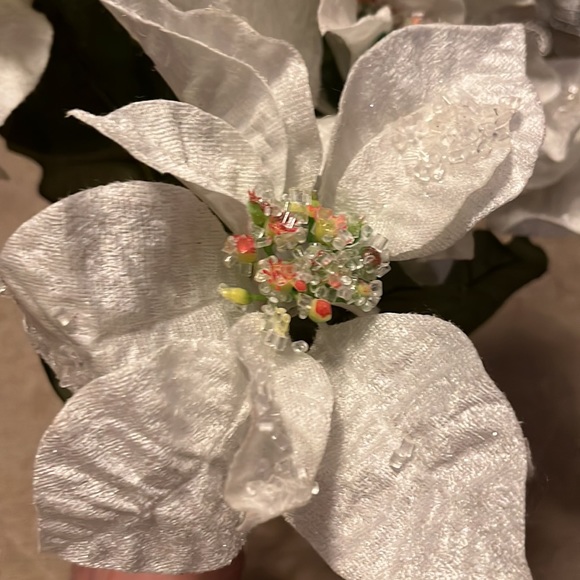 White Poinsettia Bundle, Christmas Decor - Picture 6 of 7